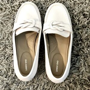 Lands’ End Leather Comfort Slip on Loafers